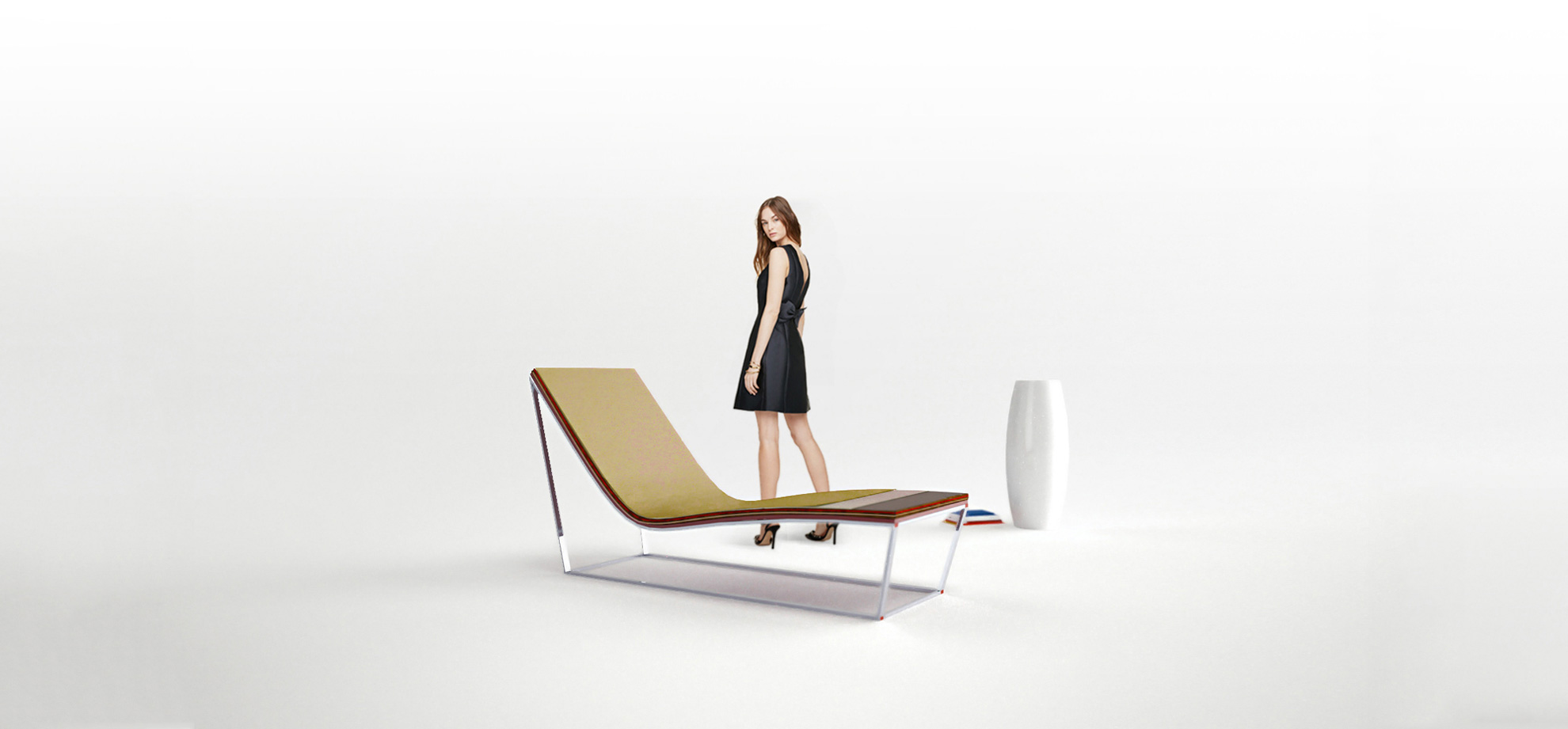 lineapelle chaise longue millefoglie